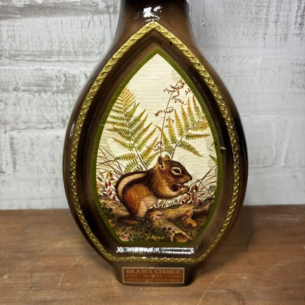 Vintage Beam's Choice The Chipmunk Bourbon Whiskey Decanter